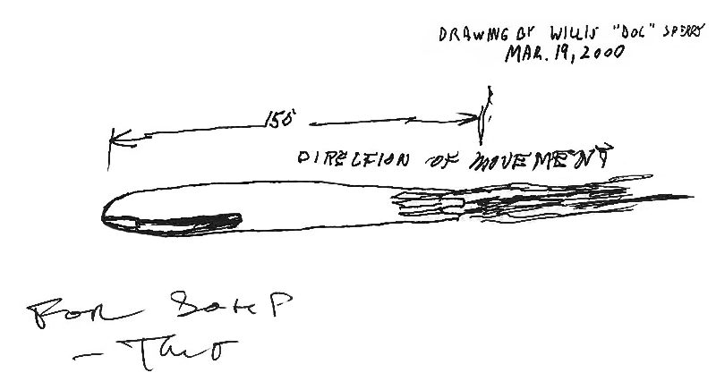 Drawing by Willis (Doc) Sperry, 19 March 2000